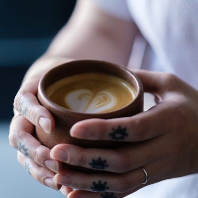 A latte from Rite Tea and Espresso Bar at the Charles River Speedway.